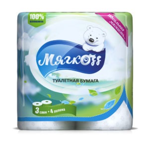 Владикавказ — Туалетная бумага  «Мягкоff» белая оптом.