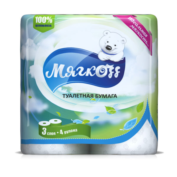 Владикавказ — Туалетная бумага  «Мягкоff» белая оптом.