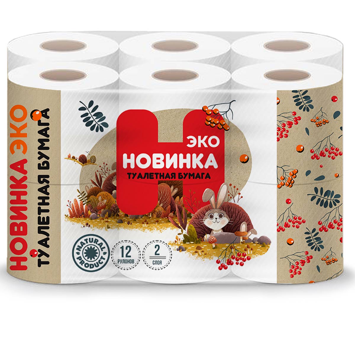 Владикавказ — Туалетная бумага  «Новинка ЭКО» 2 слоя белая оптом.