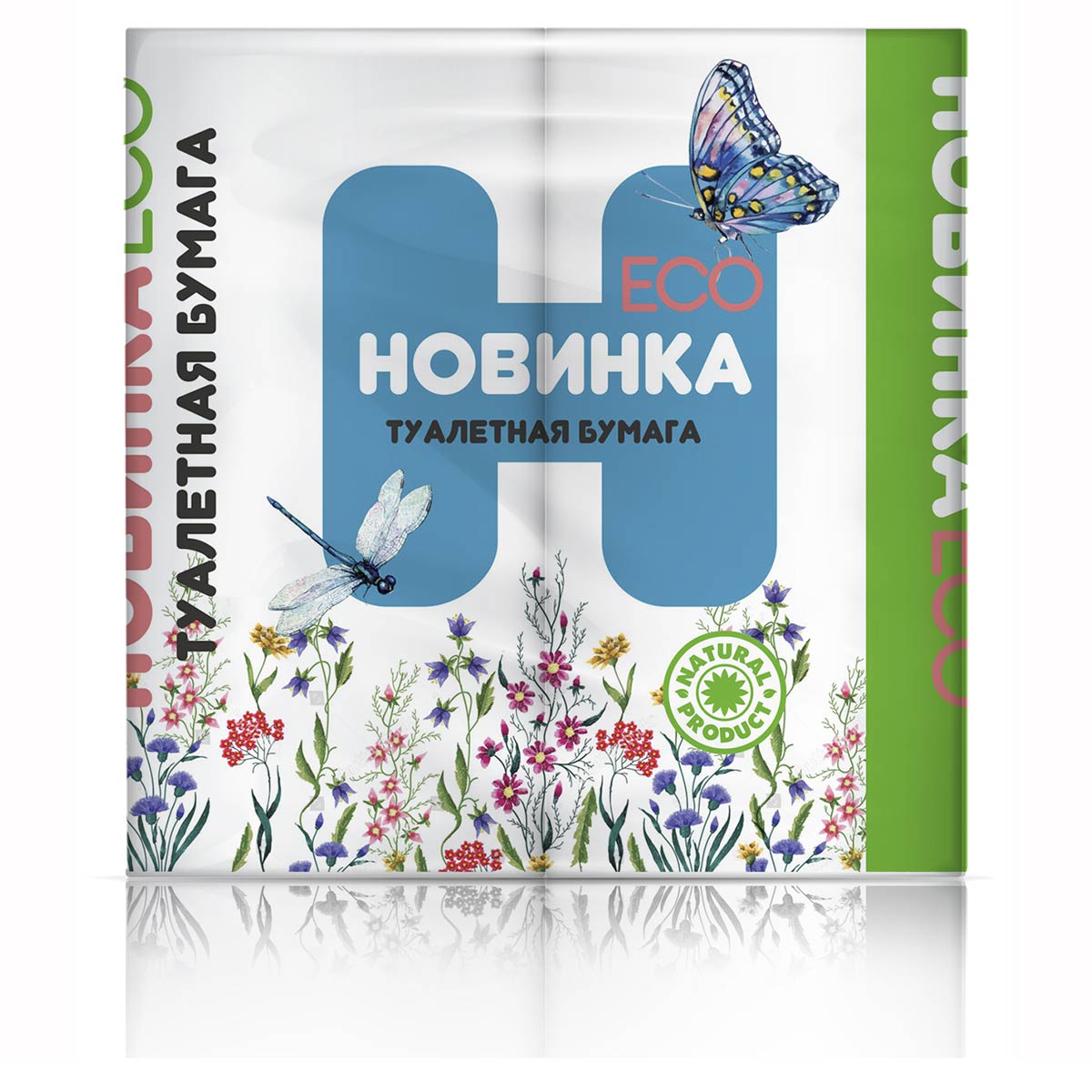 Владикавказ — Туалетная бумага  «Новинка ЭКО» 4Р 2 слоя белая оптом.