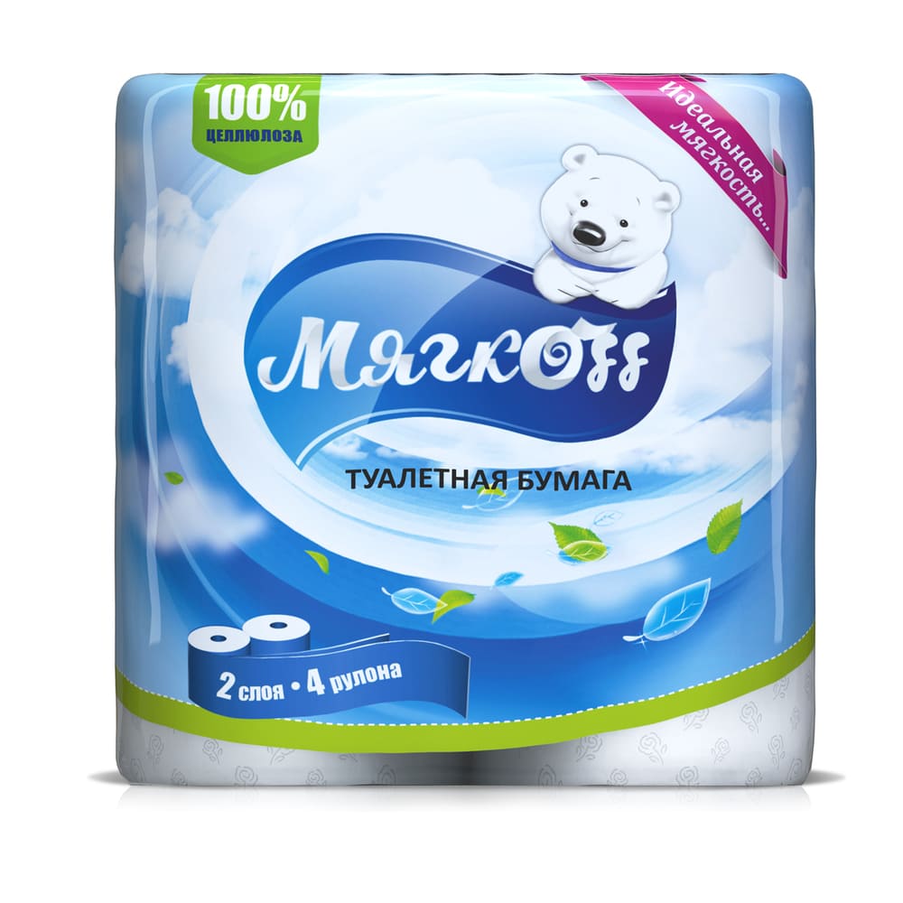 Владикавказ — Туалетная бумага  «Мягкоff» белая оптом.